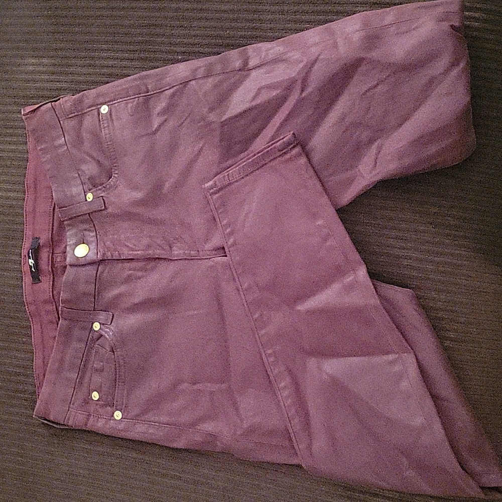 7 for all mankind skinny coated jean